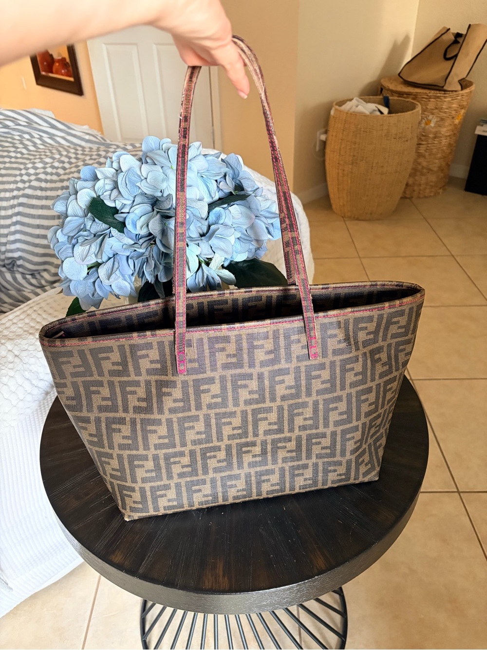 Fendi Zucca Canvas Roll Tote - Picture 2 of 9